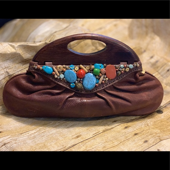 Cole Haan G Series Limited Leather Stone Clutch - Picture 2 of 8